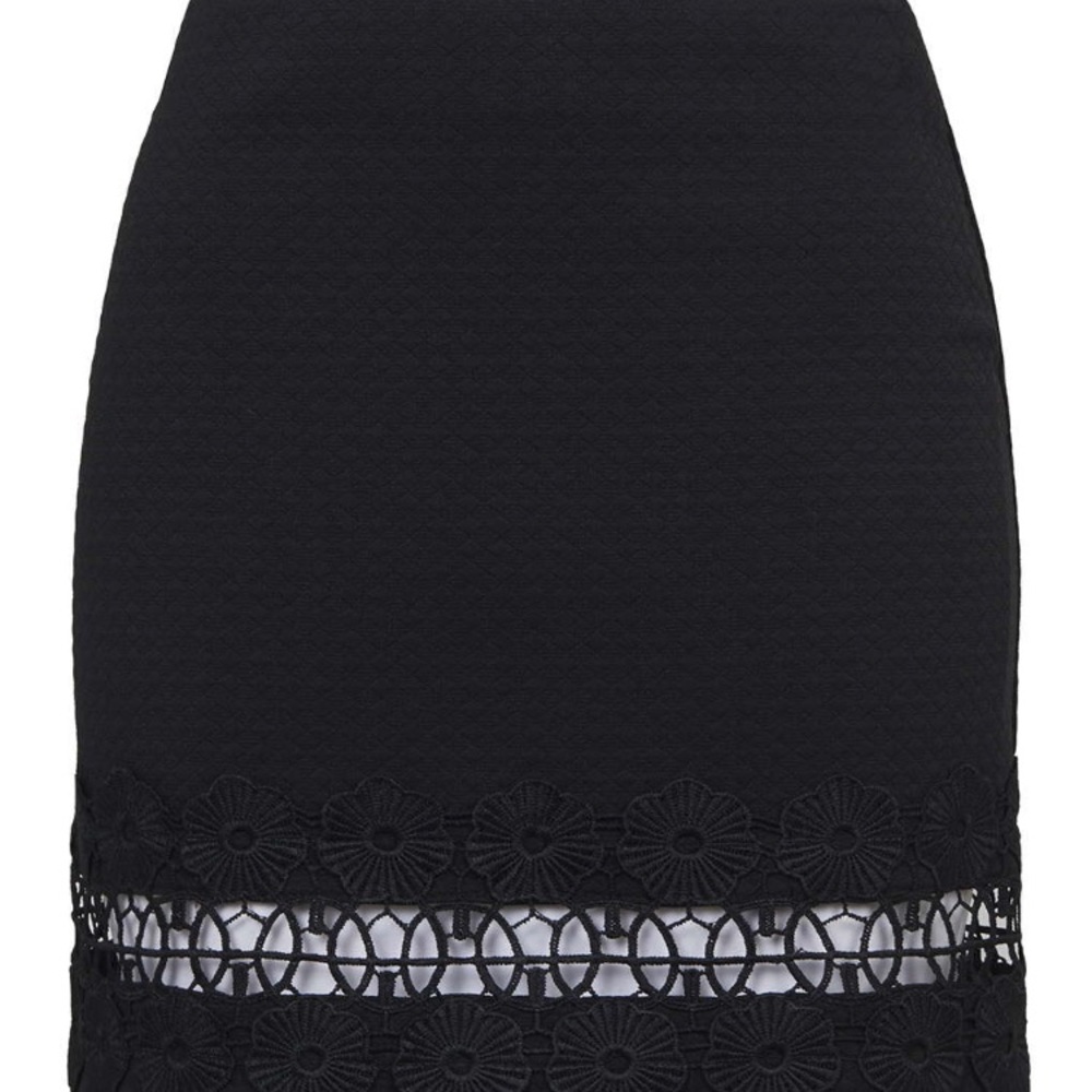 TOPSHOP daisy cutout miniskirt